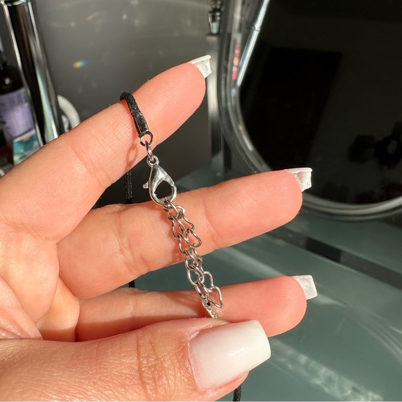 Authentic labradorite Necklace with vintage silver frame - Picture 5 of 8